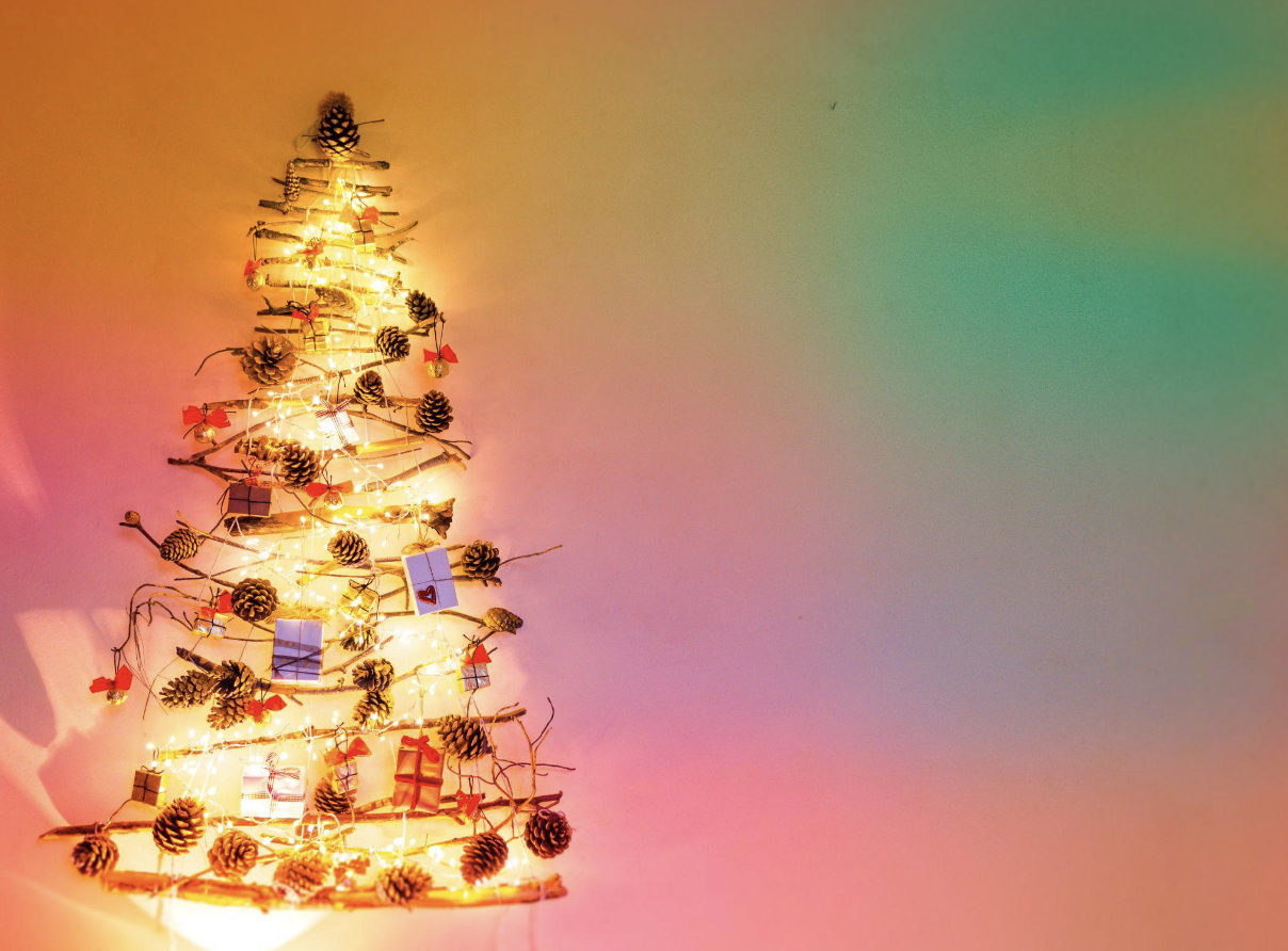 Flocked Christmas Trees: Twelfth Night Tradition